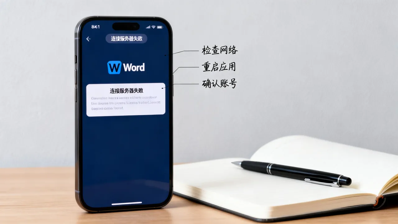 为什么手机版word连接不到服务器，手机word连不上服务器怎么办