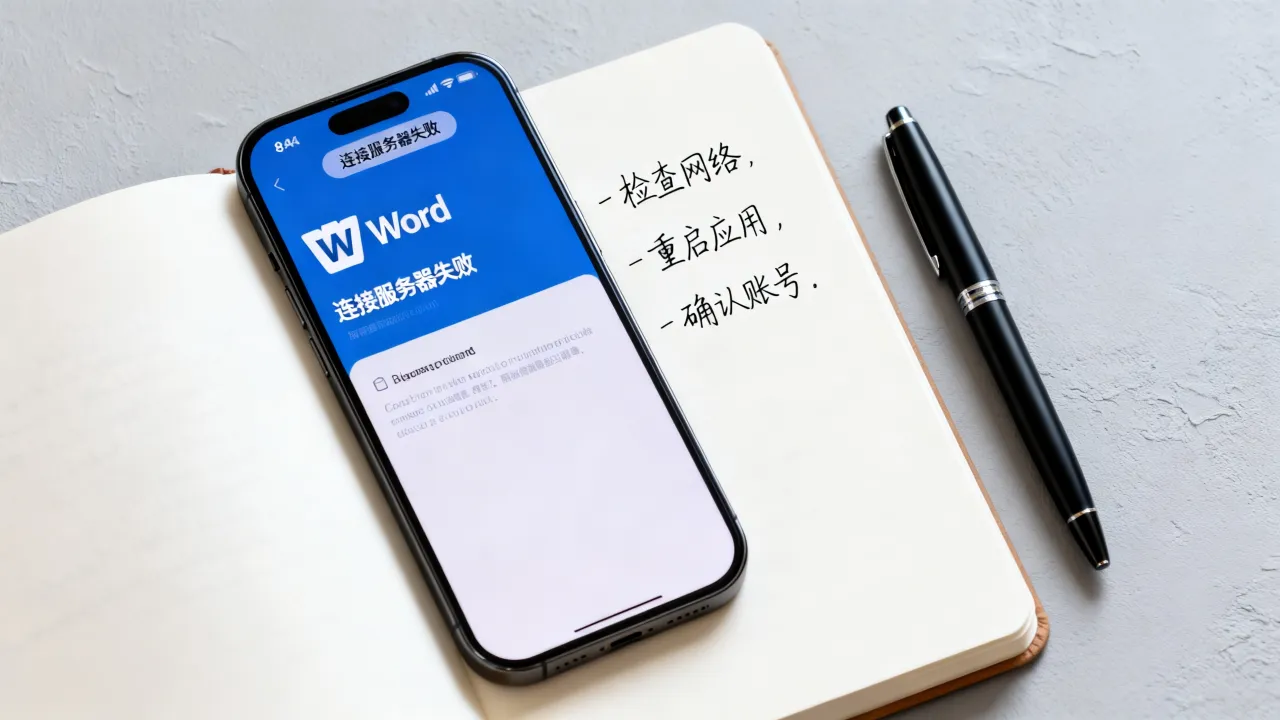 为什么手机版word连接不到服务器，手机word连不上服务器怎么办