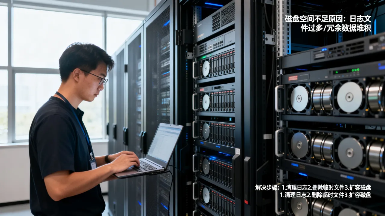 服务器满了是因为什么，服务器磁盘空间不足怎么解决