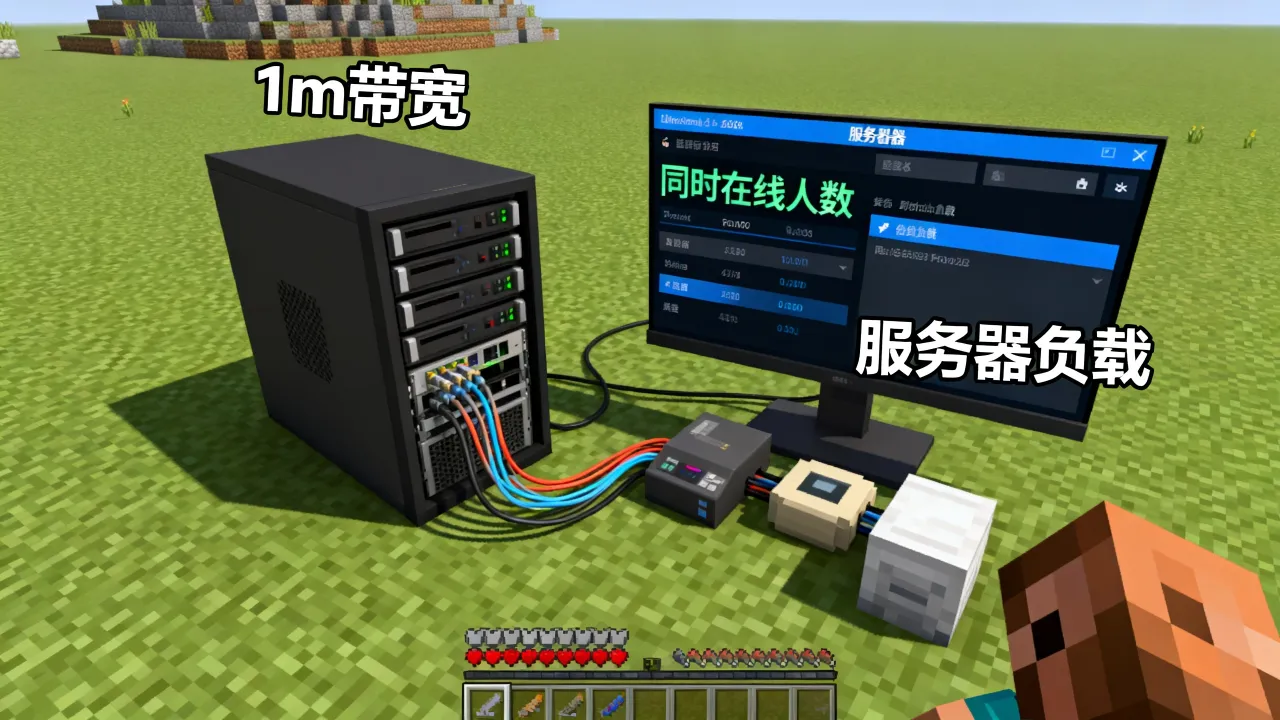 我的世界服务器1m宽带能带多少人，1m带宽够用吗