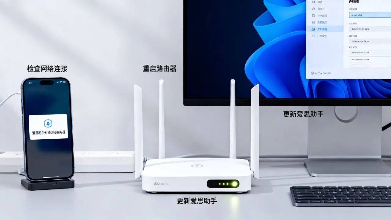 为什么爱思服务器异常，爱思助手无法连接服务器修复方法是什么？