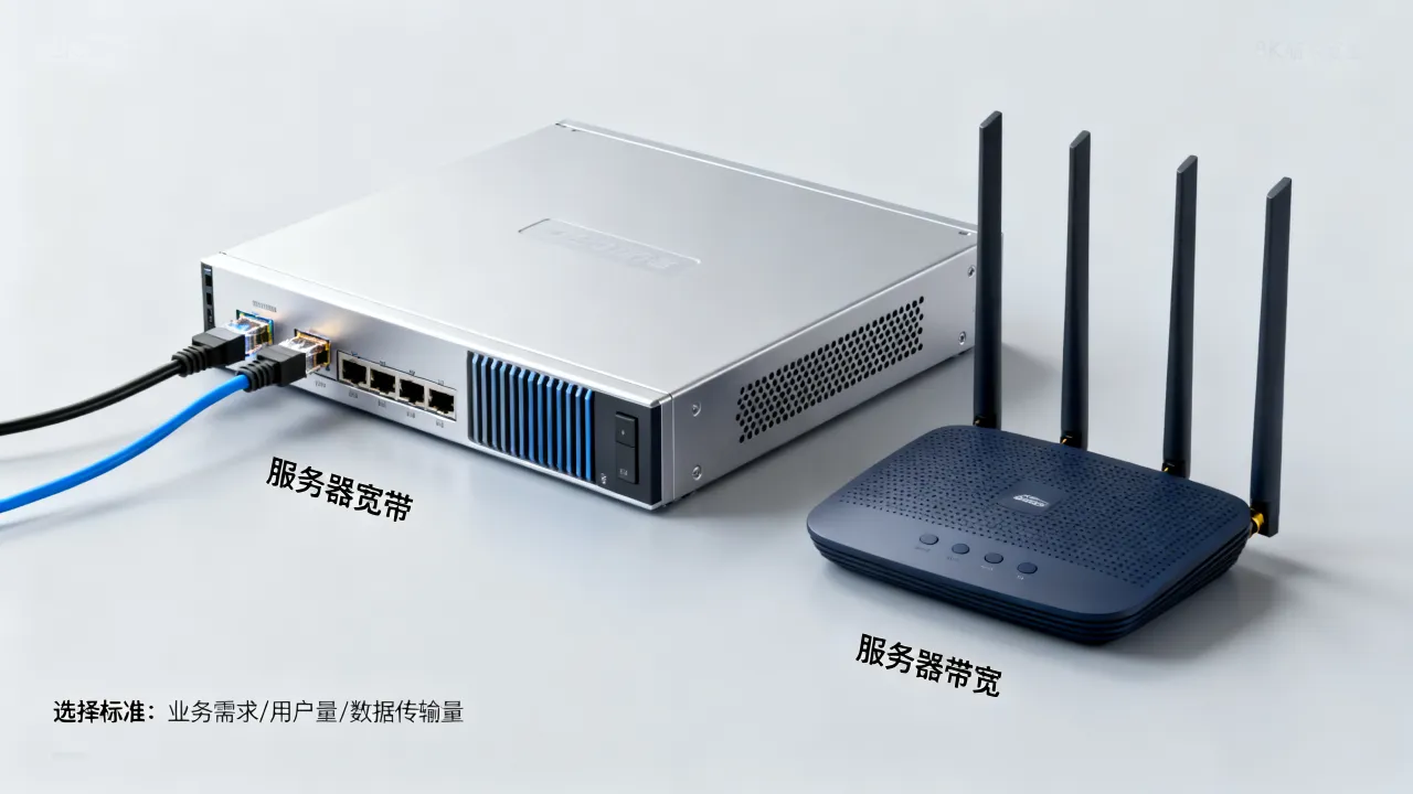 服务器宽带和带宽有什么区别?怎么选够用,服务器带宽多少合适