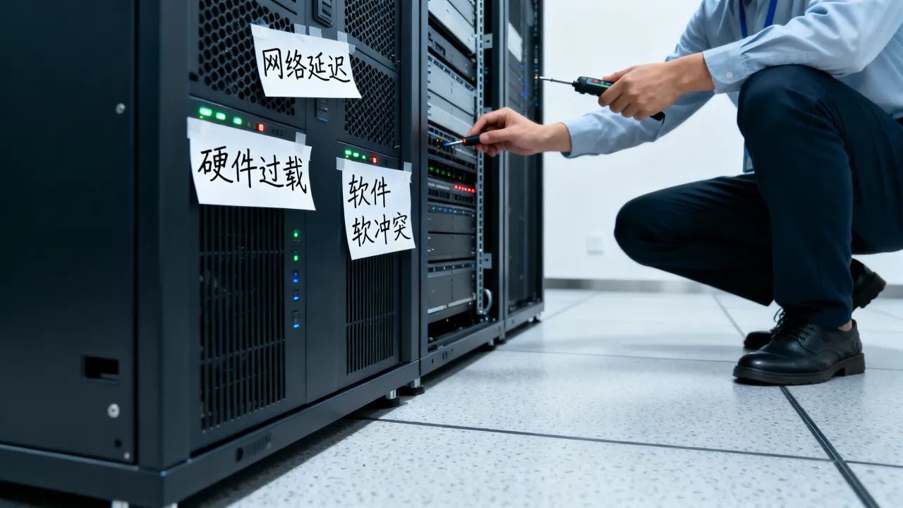 为什么服务器有点卡顿，服务器卡顿是什么原因怎么解决？