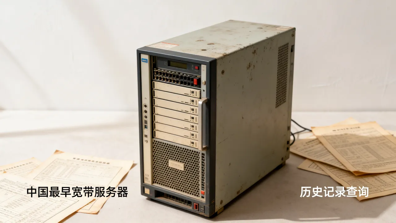 中国最早的宽带服务器是什么？如何查询其历史记录？