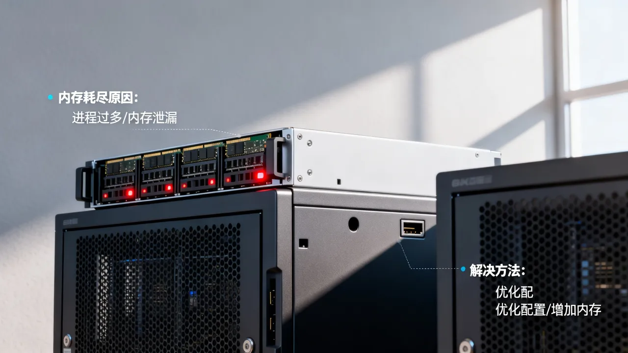 为什么服务器内存耗尽，服务器内存耗尽怎么解决？