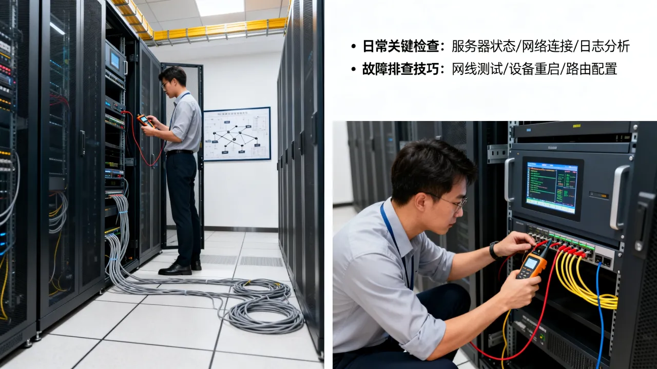 服务器运维日常需要做哪些关键检查？网络故障排查技巧有哪些