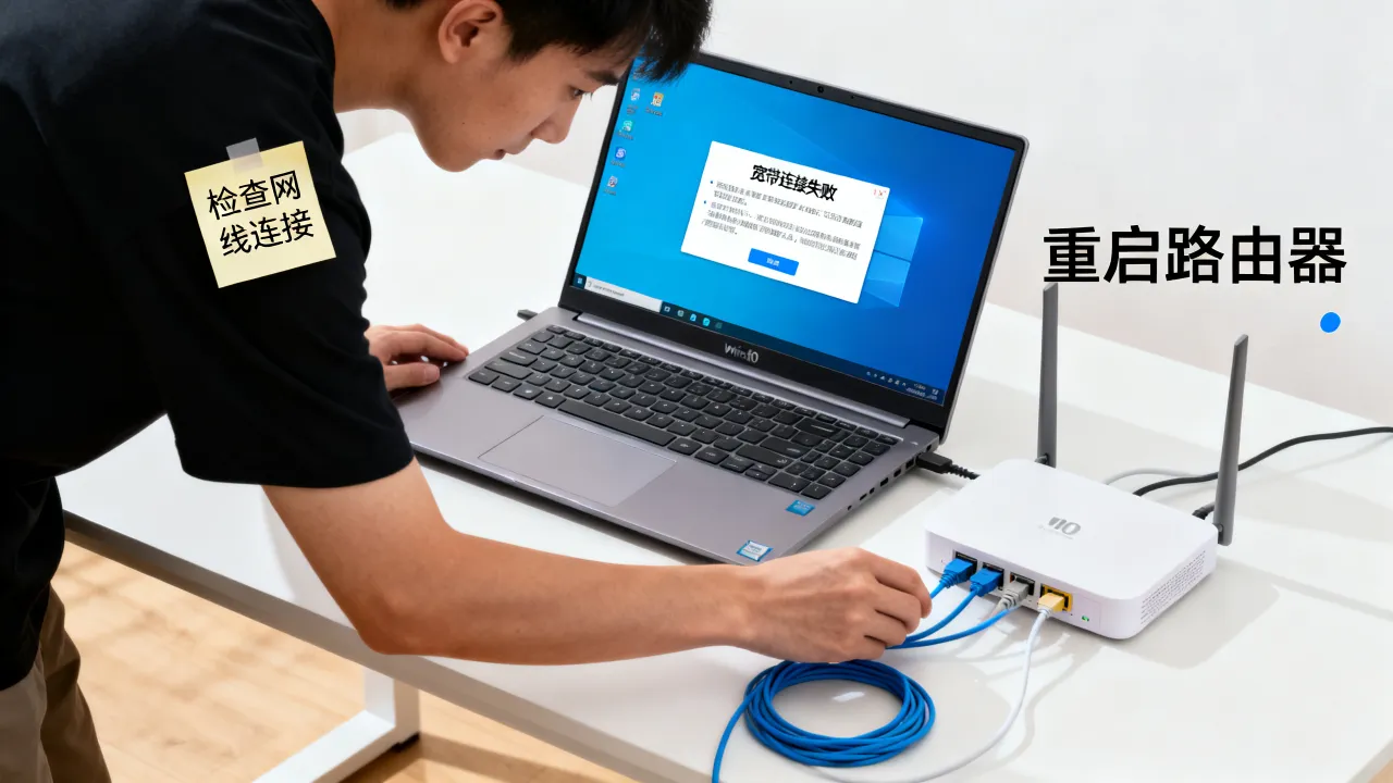 win10宽带连接无法连接网络服务器怎么办，如何解决连接失败问题