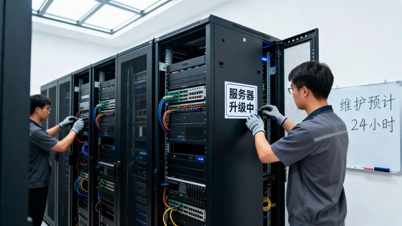 为什么服务器正在升级，服务器升级维护一般要多久？