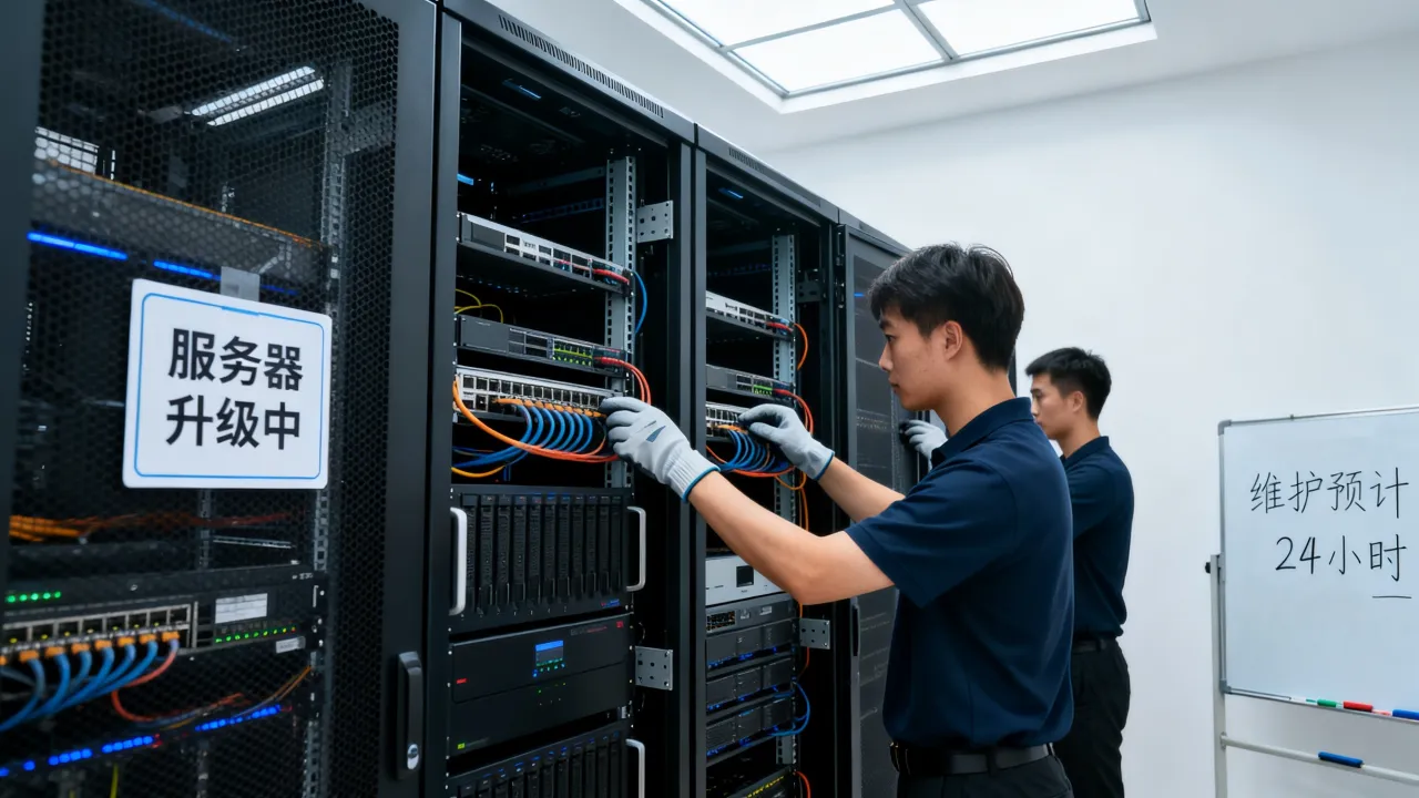 为什么服务器正在升级，服务器升级维护一般要多久？