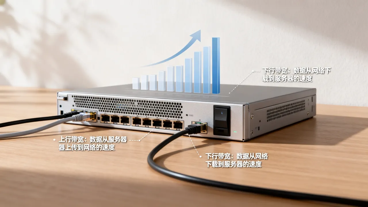 服务器宽带上行下行是什么意思，服务器带宽上行和下行怎么选