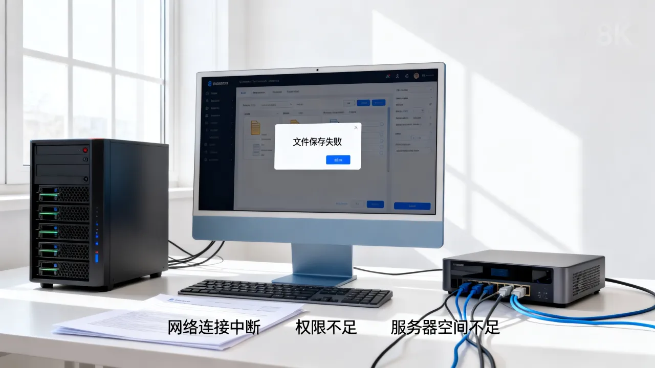 保存至web服务器失败是为什么，文件无法保存到服务器怎么解决？