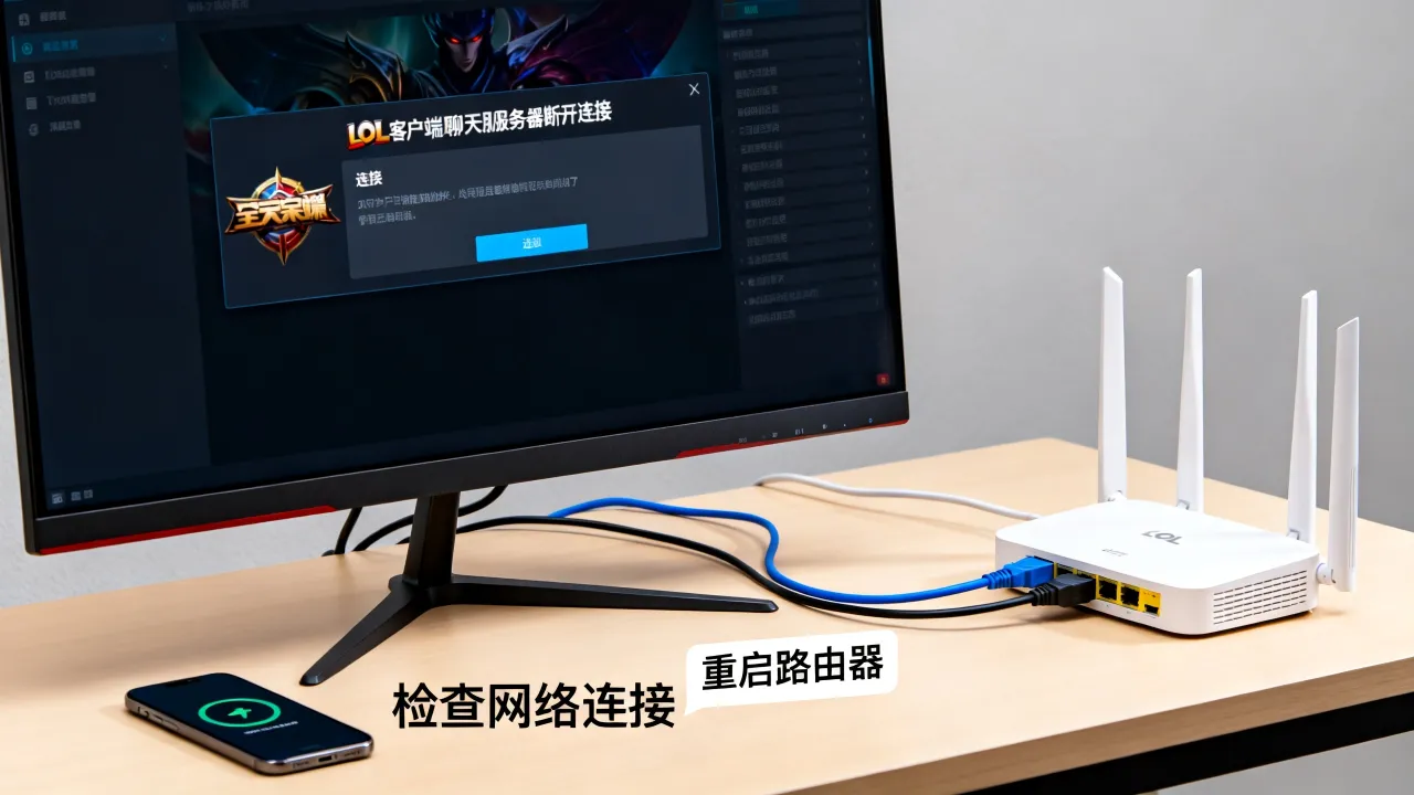 为什么lol客户端聊天服务器断开，连接失败怎么解决