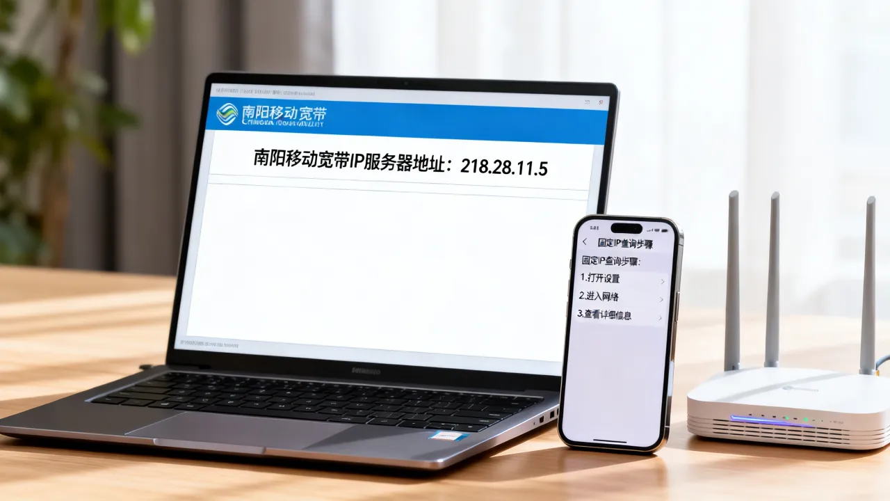 南阳移动宽带IP服务器地址是什么？固定IP怎么查
