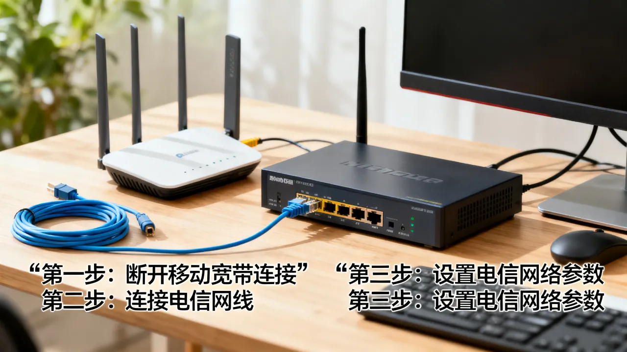 移动宽带服务器改电信怎么设置,网络切换操作步骤详解 移动宽带服务器改电信怎么设置,网络切换操作步骤详解