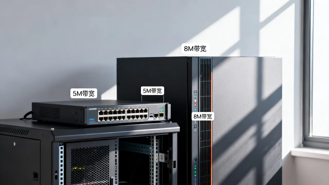服务器宽带5M和8M区别大吗，服务器5M带宽和8M带宽选哪个够用？