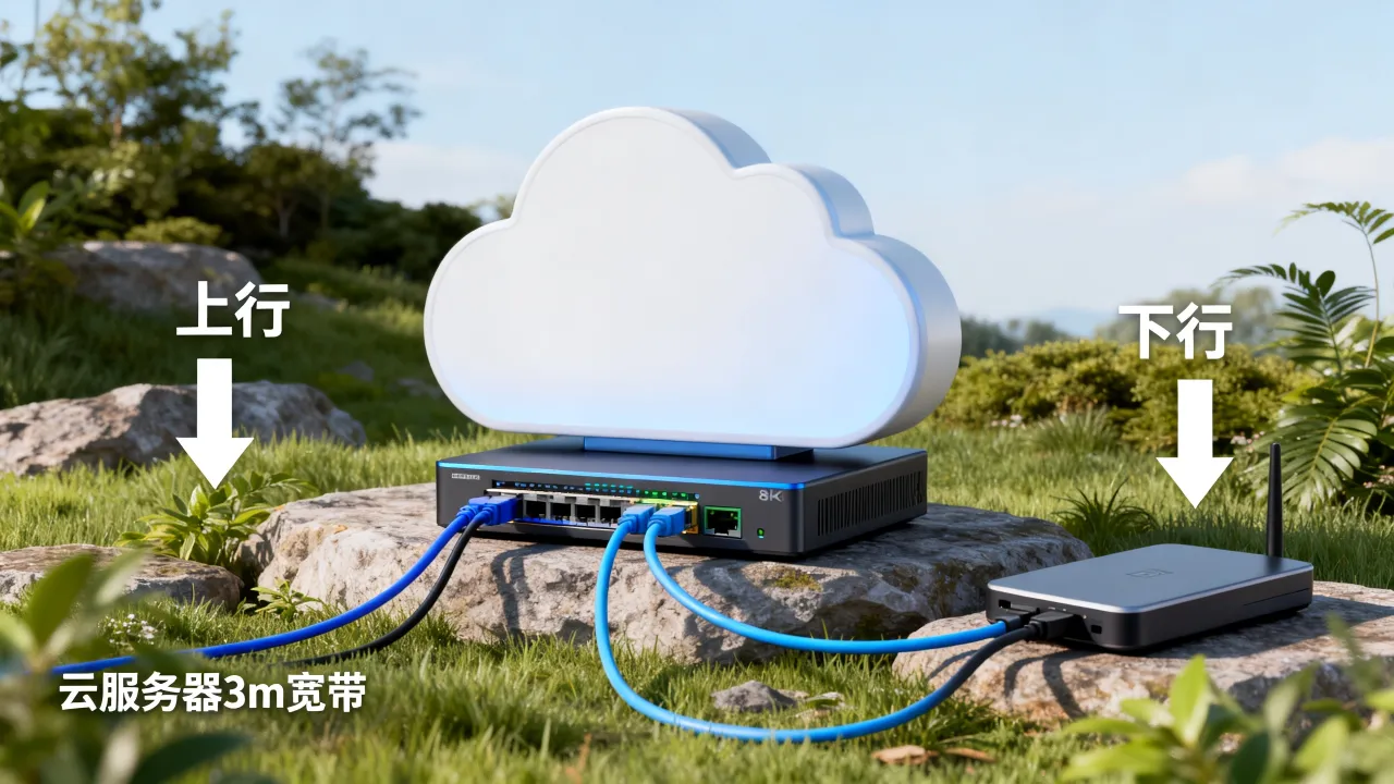 云服务器3m宽带是上行还是下行，上行下行有什么区别