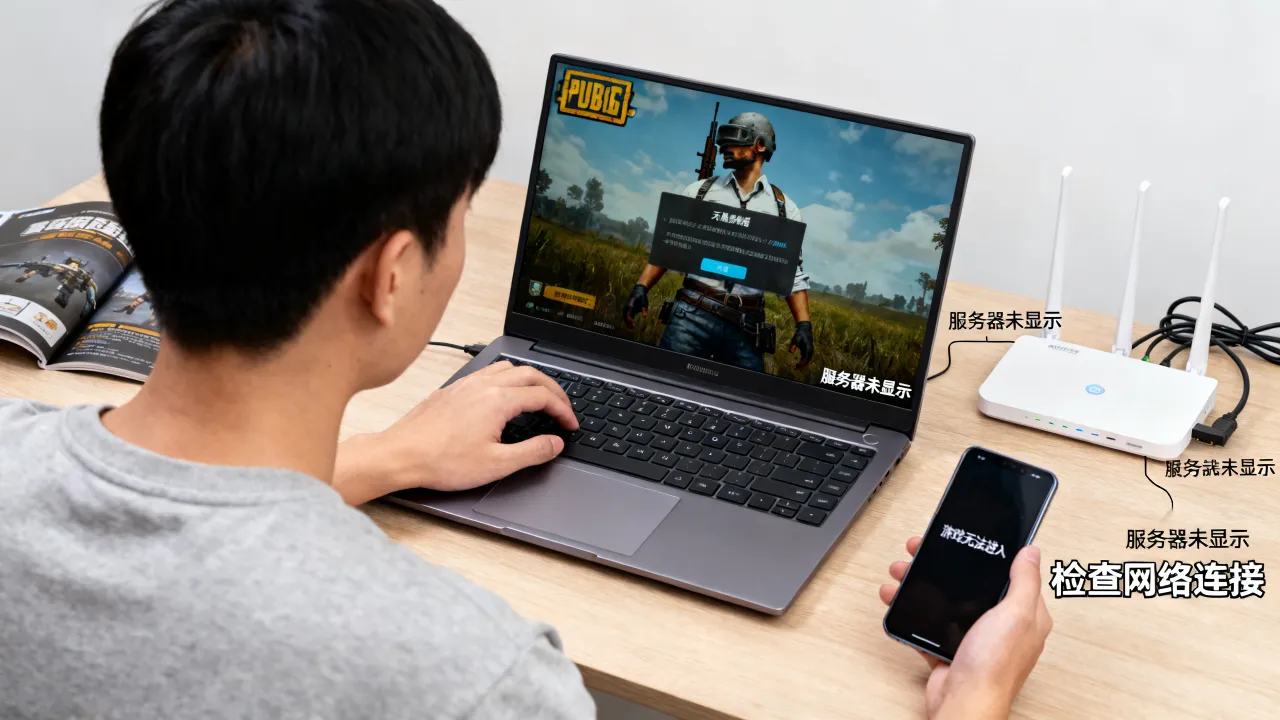 PUBG为什么不显示服务器，绝地求生进不去游戏怎么办？