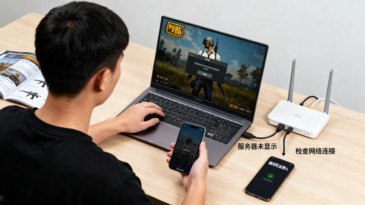 PUBG为什么不显示服务器，绝地求生进不去游戏怎么办？