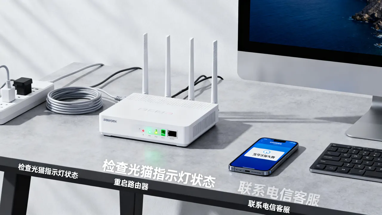 电信宽带服务器有问题怎么办，宽带连接不上怎么解决