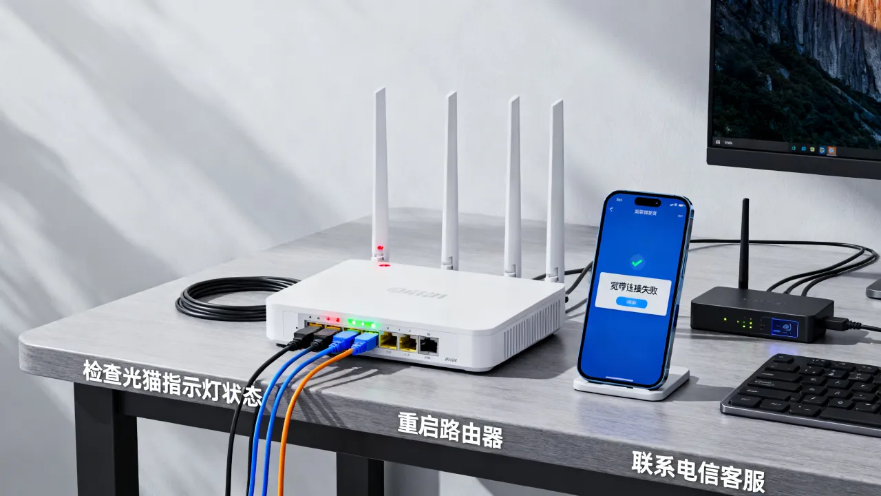 电信宽带服务器有问题怎么办，宽带连接不上怎么解决