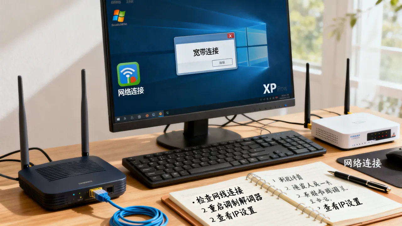 xp系统无法自动连接宽带连接服务器怎么解决，宽带连接故障排查