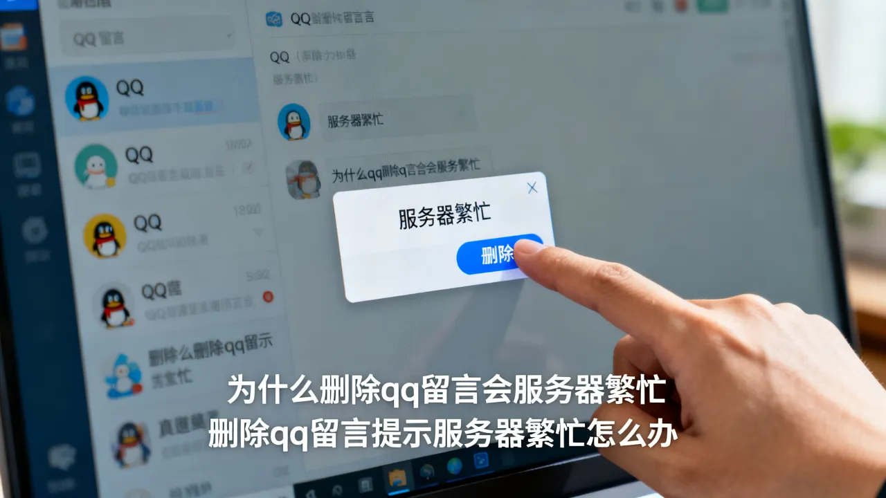 为什么删除qq留言会服务器繁忙，删除qq留言提示服务器繁忙怎么办