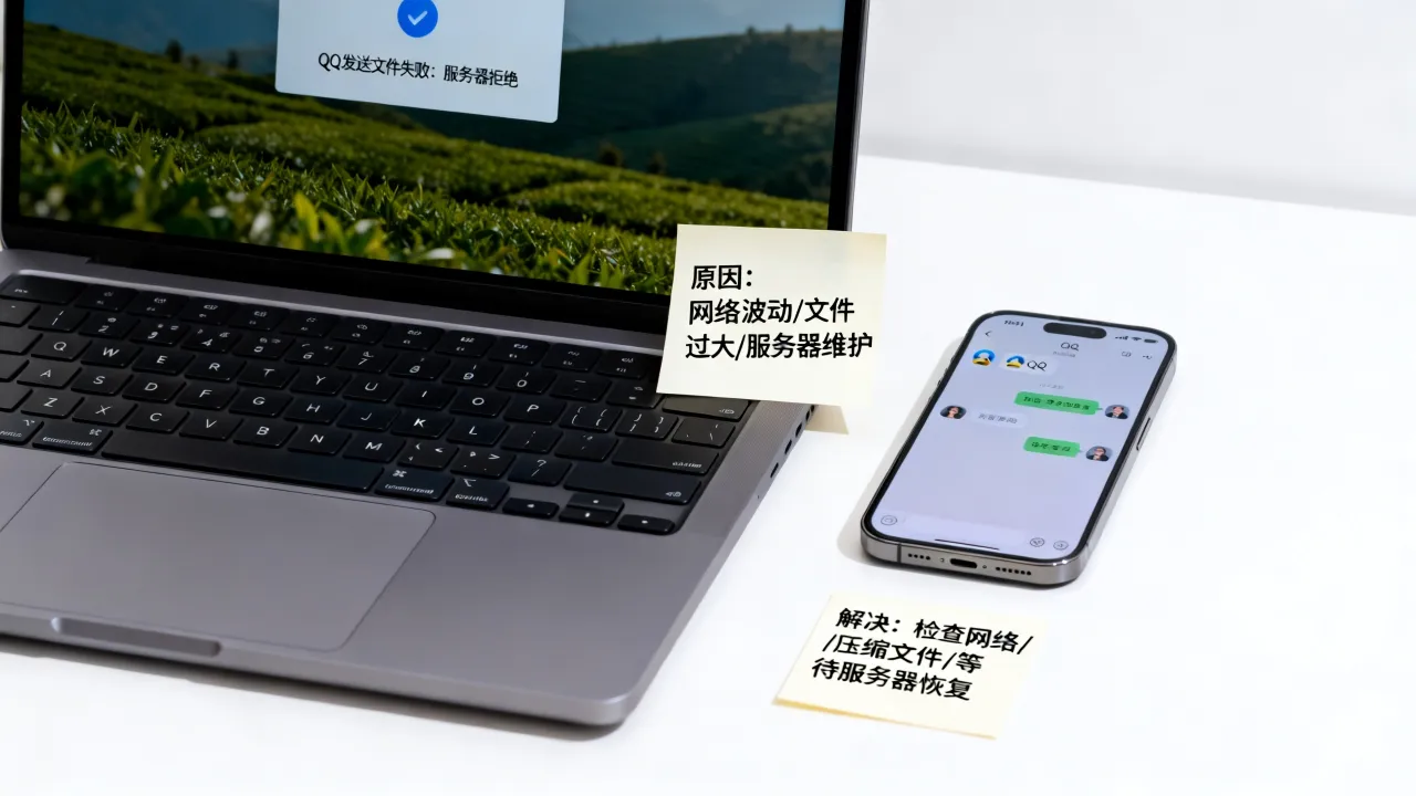QQ发送文件时显示服务器拒绝是什么原因，怎么解决？