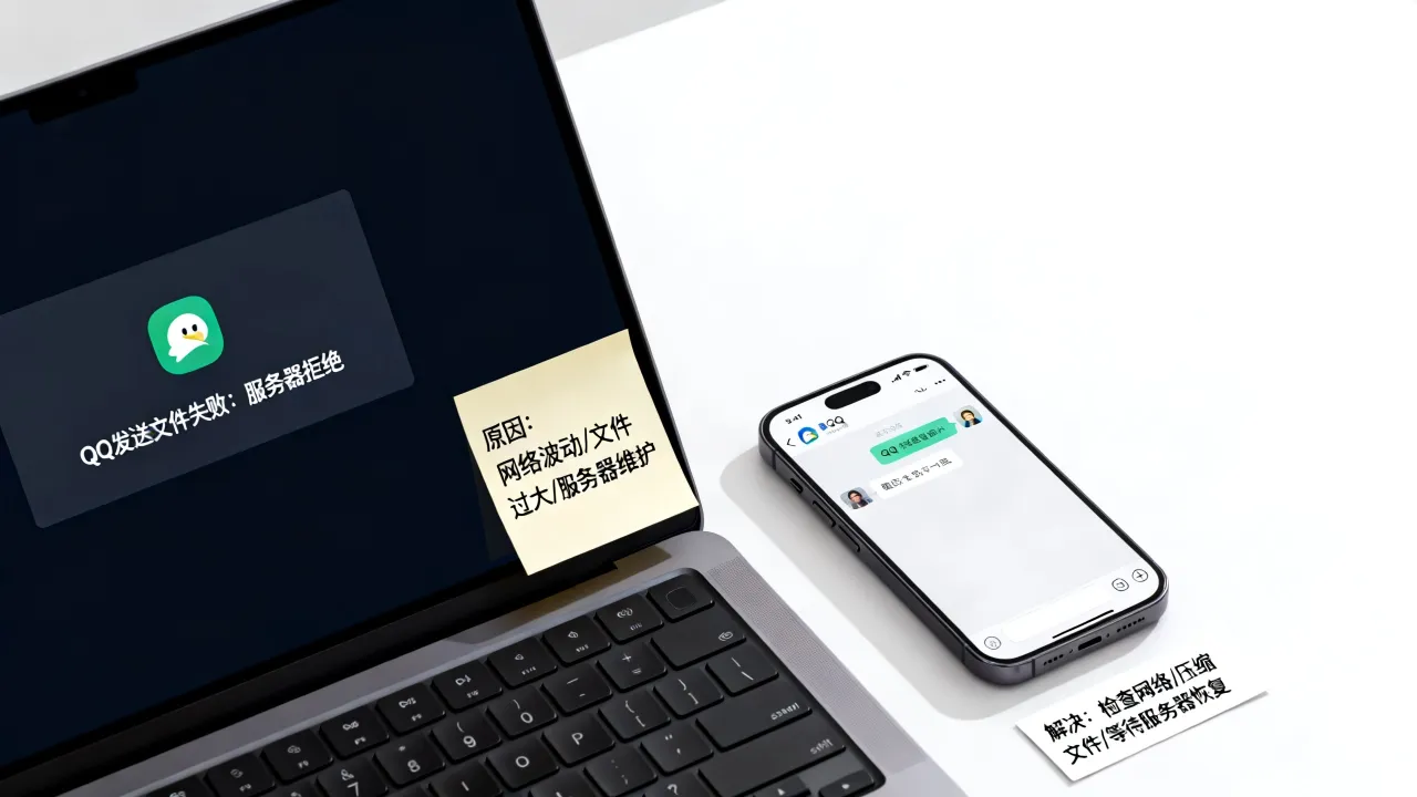 QQ发送文件时显示服务器拒绝是什么原因，怎么解决？