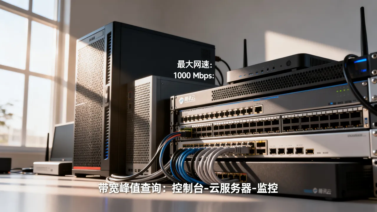 腾讯云服务器最大网速是多少？，腾讯云服务器带宽峰值怎么查
