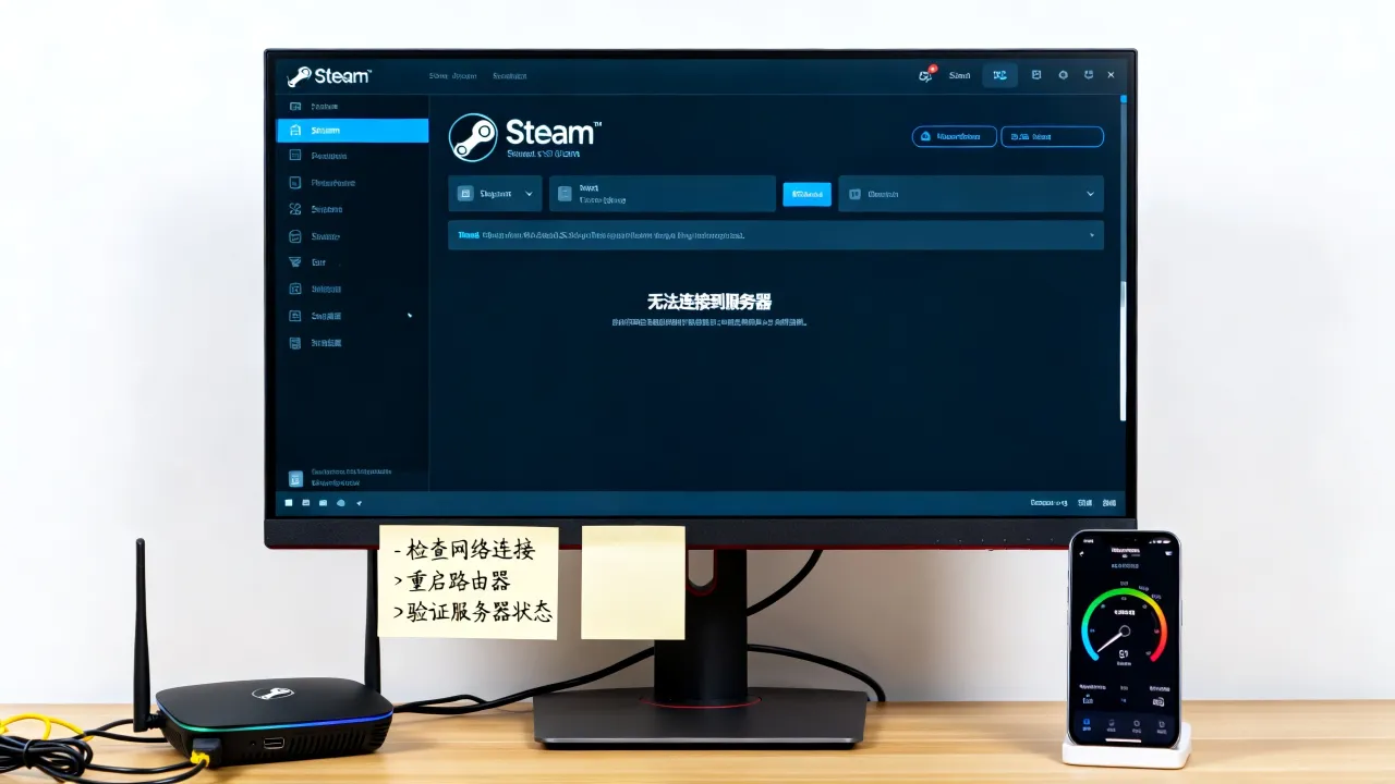 为什么无法连接到steam网络连接服务器，连接超时怎么办？