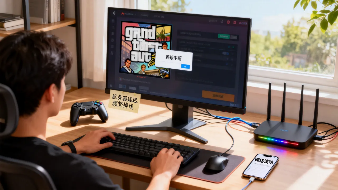 GTA5服务器为什么这么垃圾，线上模式频繁掉线卡顿怎么办
