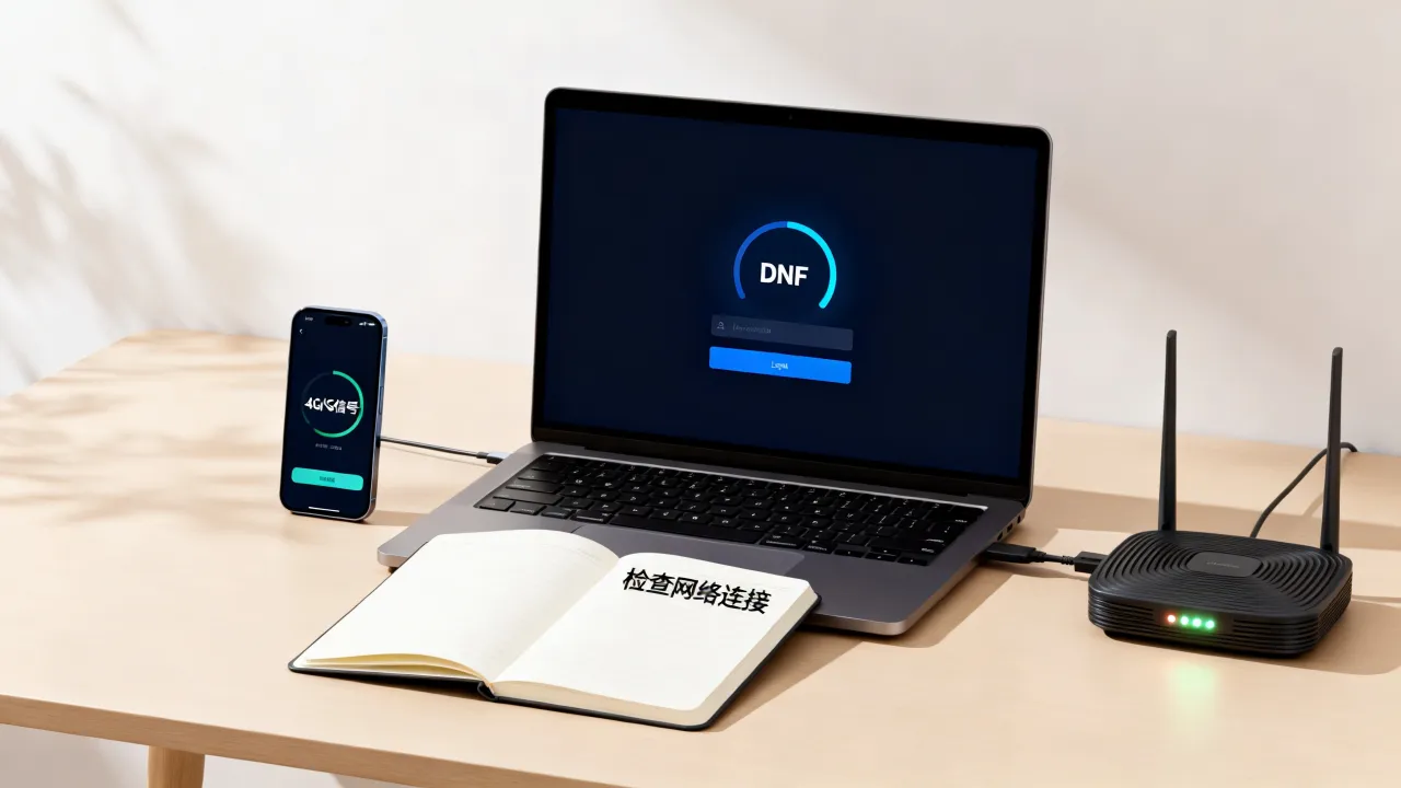 DNF为什么卡到连接服务器那，登录界面一直转圈怎么解决？