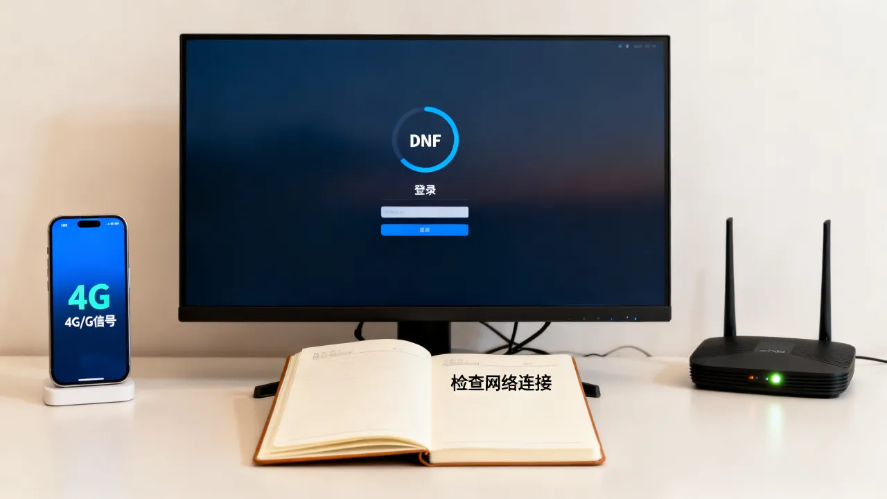 DNF为什么卡到连接服务器那，登录界面一直转圈怎么解决？