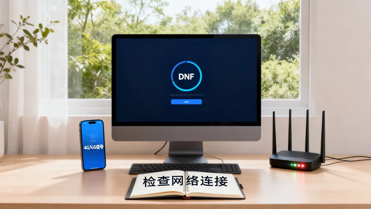 DNF为什么卡到连接服务器那，登录界面一直转圈怎么解决？