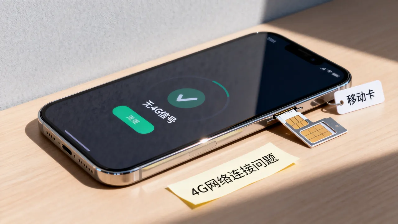 为什么我的移动卡没有4g网络连接服务器，4g网络为何连不上