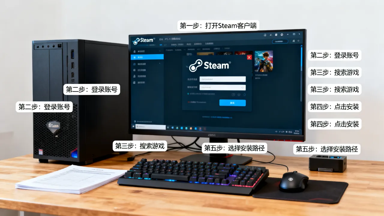 网维服务器怎么下游戏？Steam游戏安装详细步骤