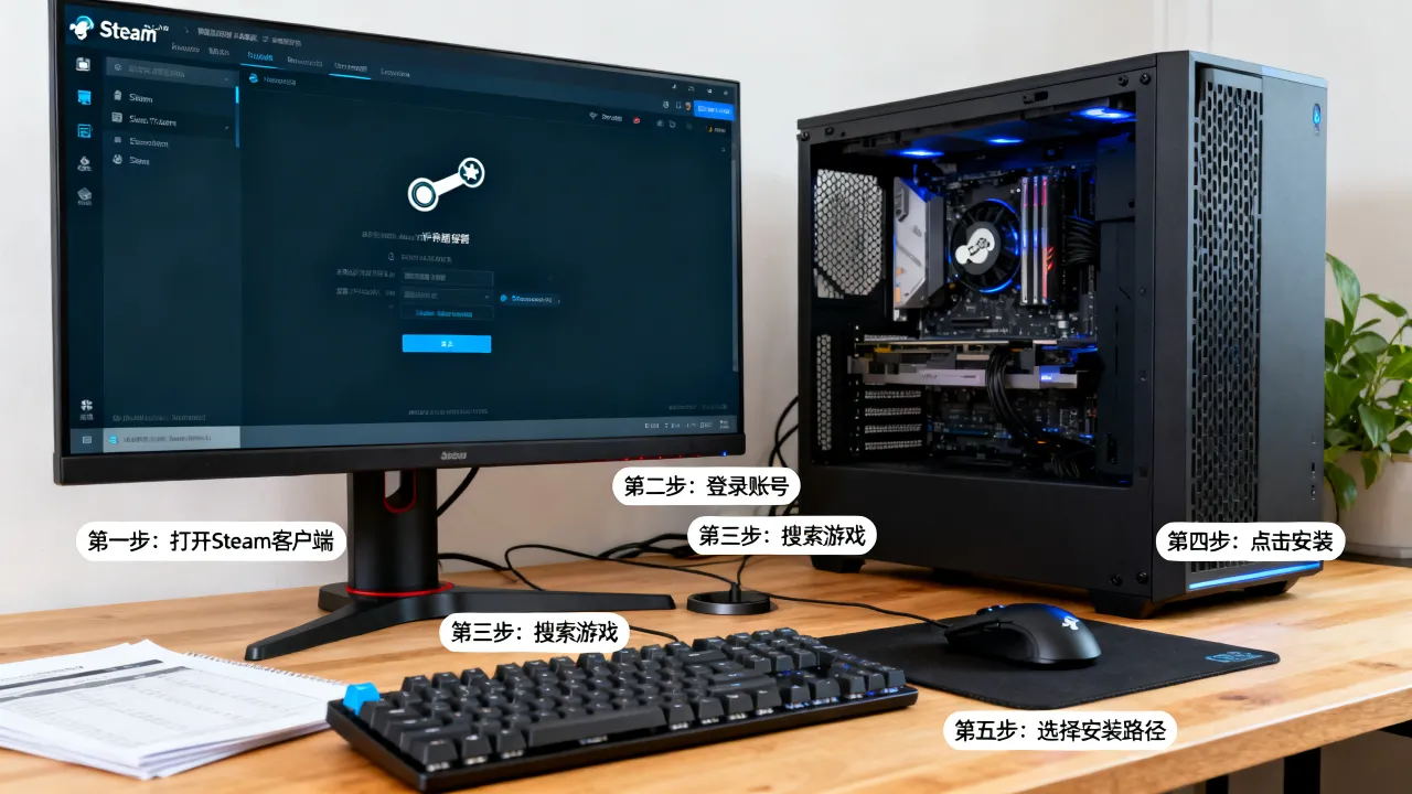 网维服务器怎么下游戏？Steam游戏安装详细步骤