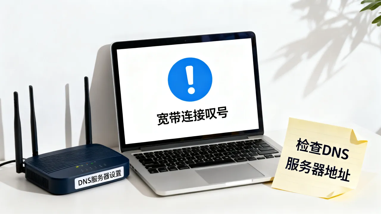 宽带连接叹号 DNS服务器未响应是什么原因，怎么办