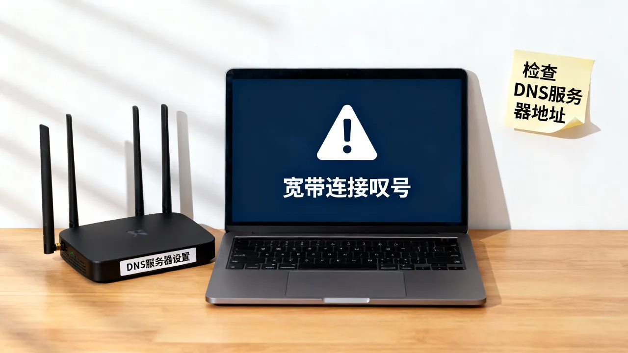 宽带连接叹号 DNS服务器未响应是什么原因，怎么办