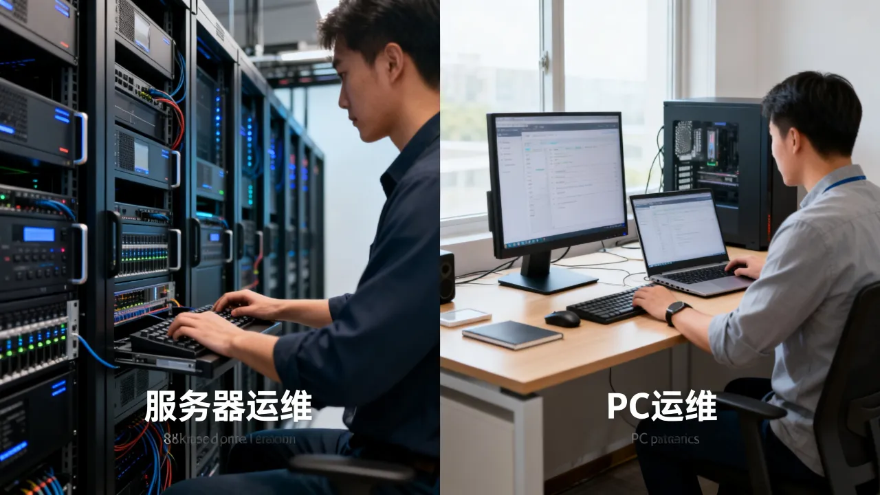 服务器运维和PC运维的区别是什么？哪个更有前景？