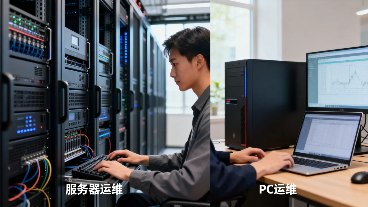 服务器运维和PC运维的区别是什么？哪个更有前景？
