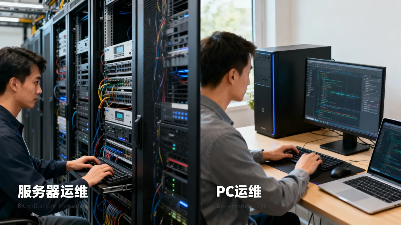服务器运维和PC运维的区别是什么？哪个更有前景？