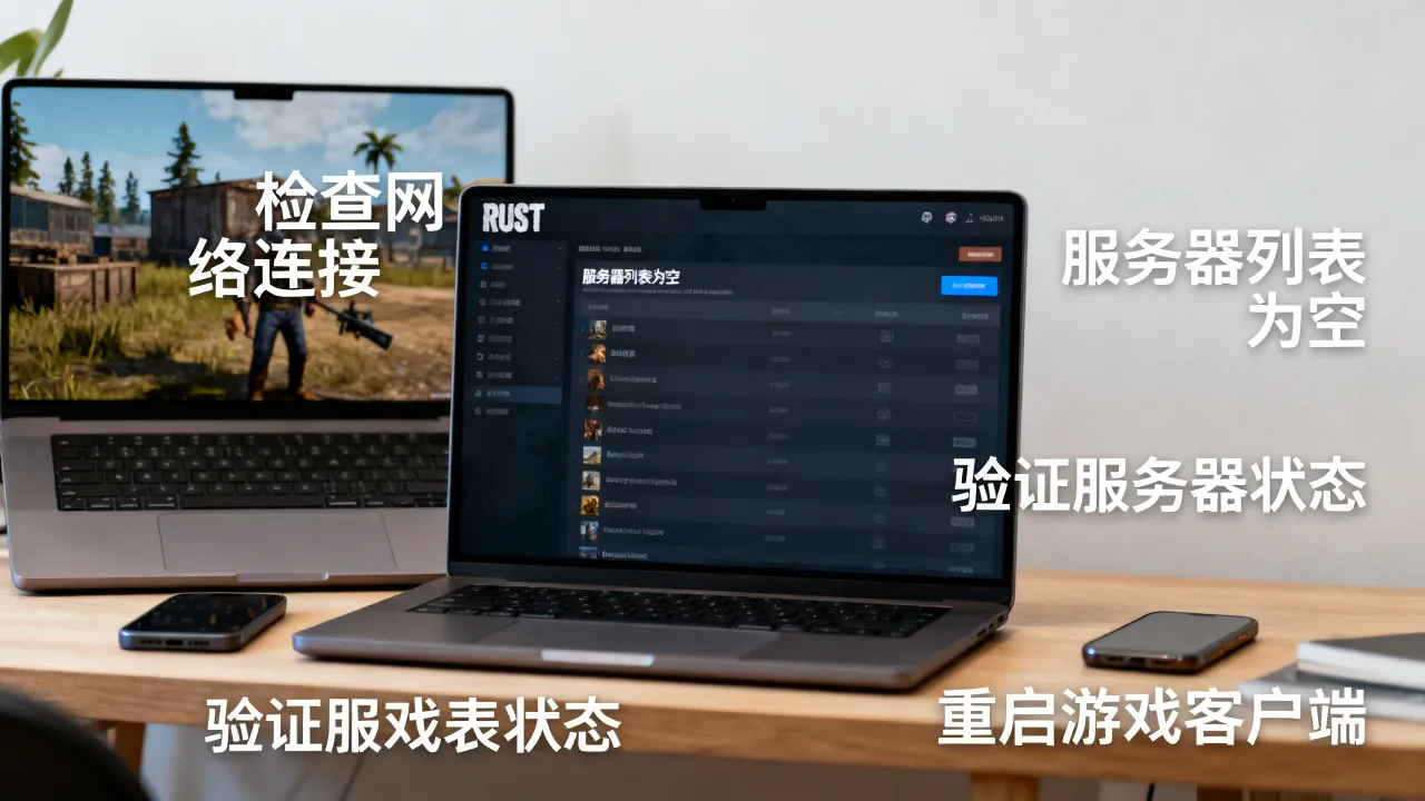 为什么rust进去没服务器，rust服务器列表不显示怎么解决