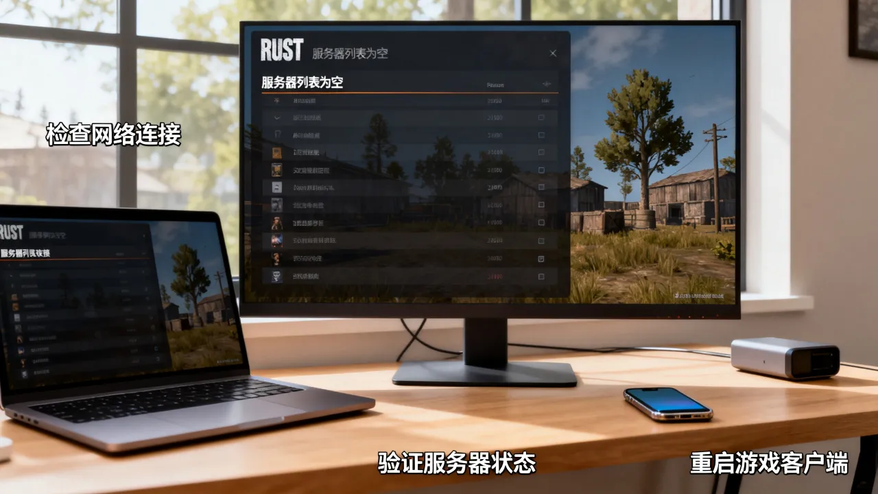 为什么rust进去没服务器，rust服务器列表不显示怎么解决