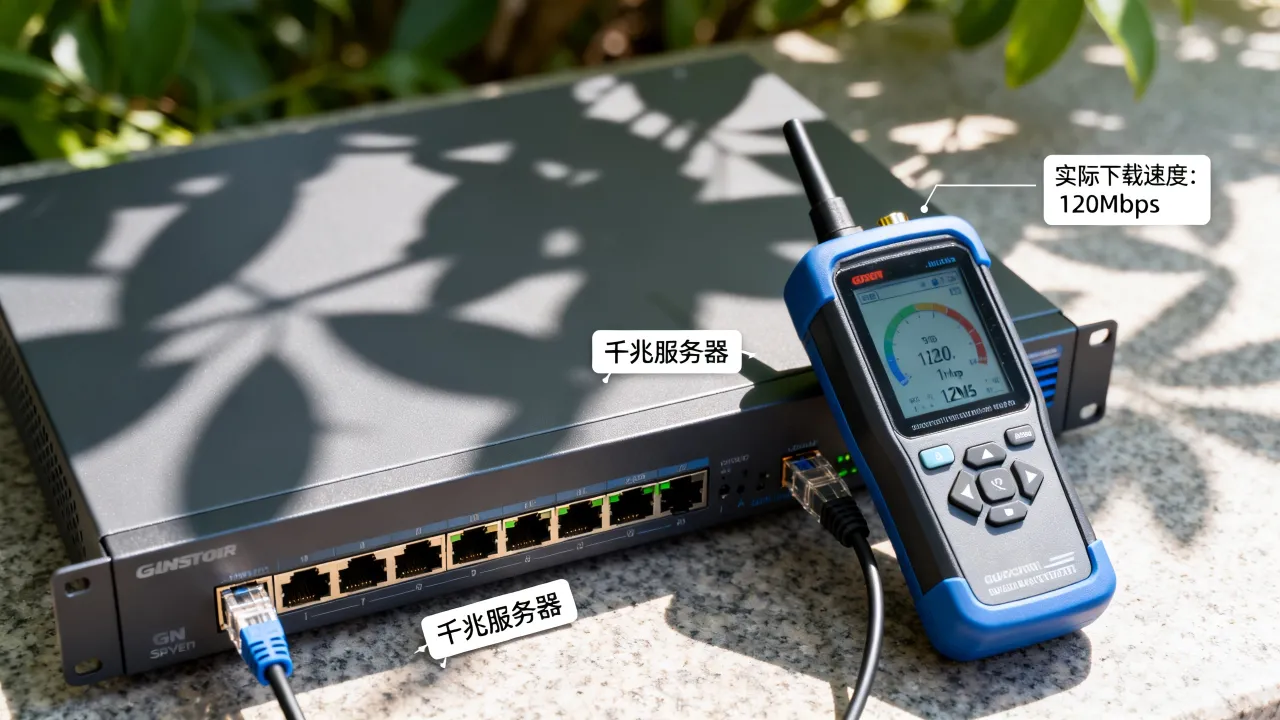 千兆服务器网速慢吗，为什么实际下载速度不达标？