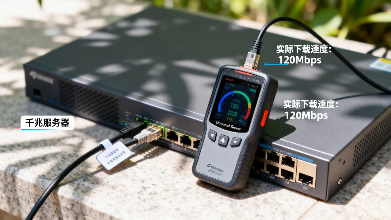 千兆服务器网速慢吗，为什么实际下载速度不达标？