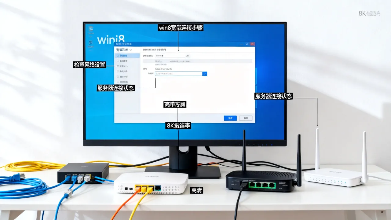 win8电脑如何连接宽带连接服务器,宽带连接失败怎么办 win8电脑如何连接宽带连接服务器,宽带连接失败怎么办