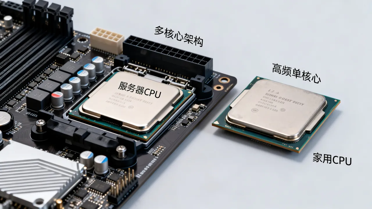 服务器为什么不用商用cpu？服务器CPU和家用CPU有什么区别