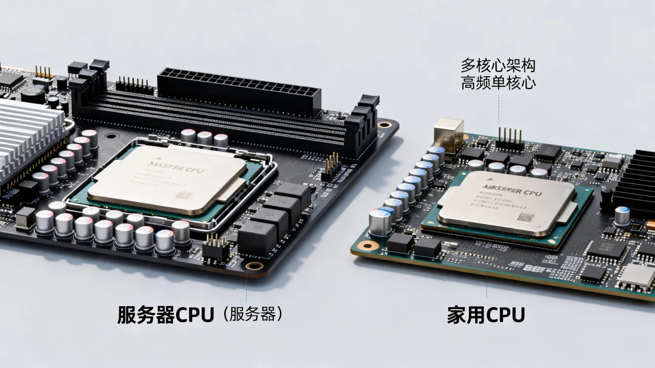 服务器为什么不用商用cpu？服务器CPU和家用CPU有什么区别