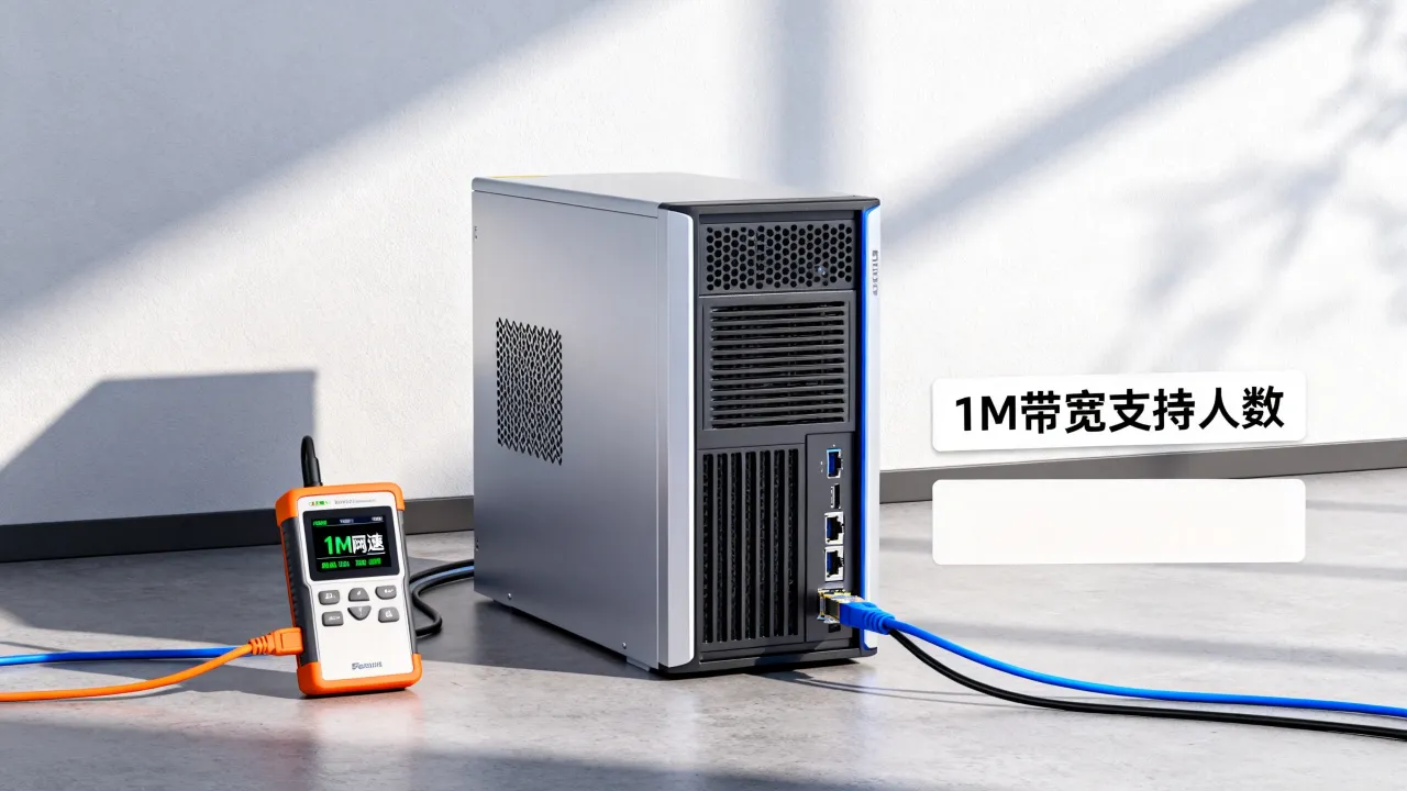 服务器1m网速够用吗？服务器1m带宽能支持多少人同时访问？